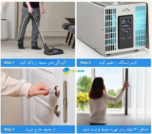 فرآیند صحیح تهویه محیط پس از بکارگیری ازن ساز